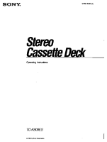 Sony TC-K909ES - Owners Manual 